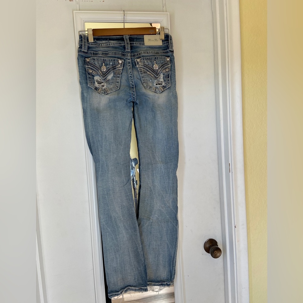 Miss me jeans, size 24, boot cut, low rise, inseam 31.5